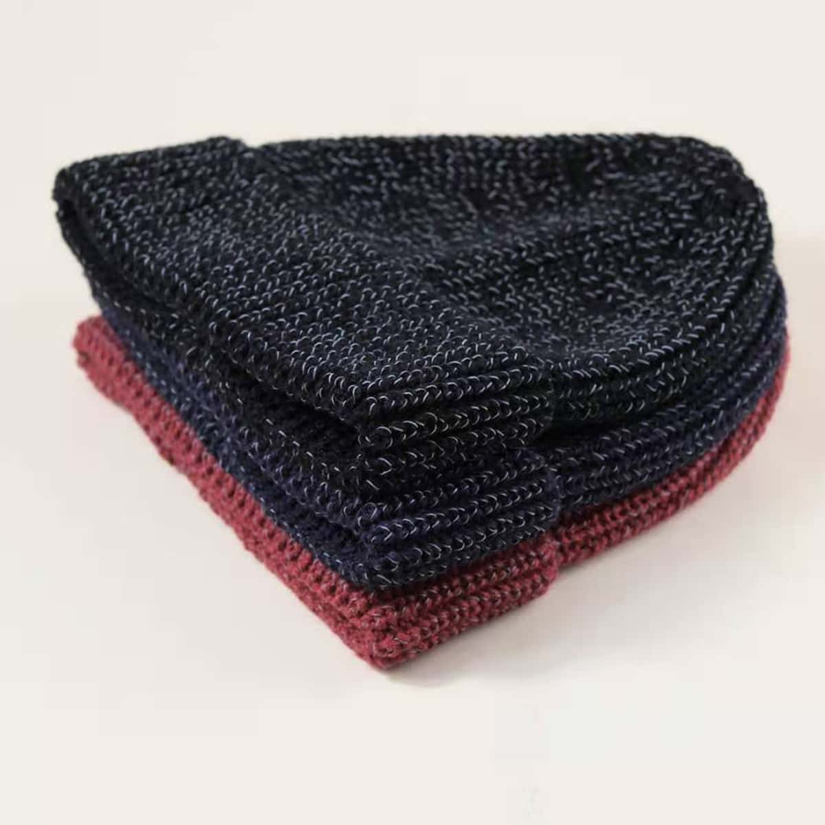 

1pc Random Plain Knit Beanie, Multicolor