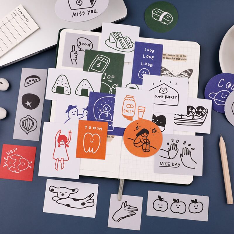 

Random 40pcs Cartoon Graphic Sticker, Multicolor