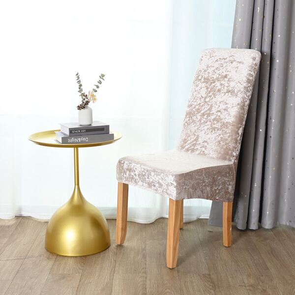 

Plain Velvet Stretchy Chair Cover, Pink