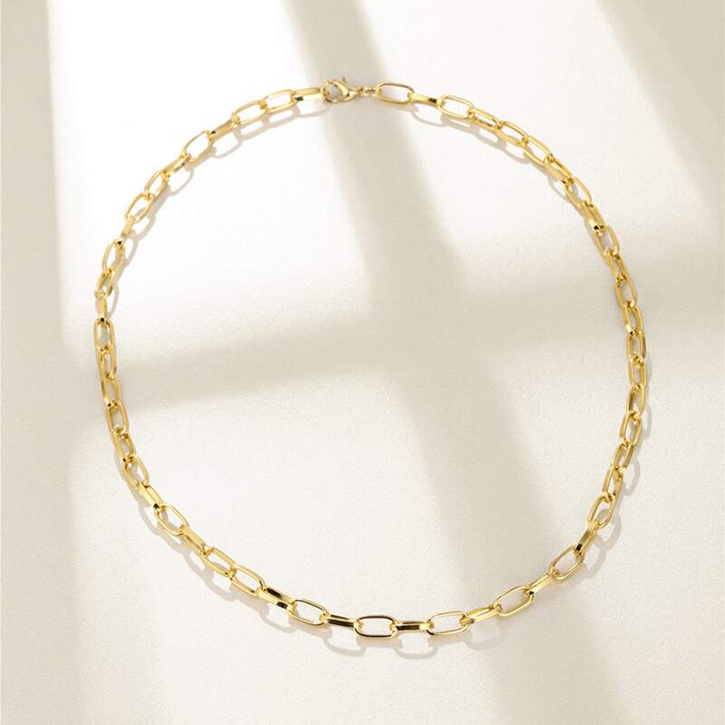 

1pc Simple Chain Necklace, Gold