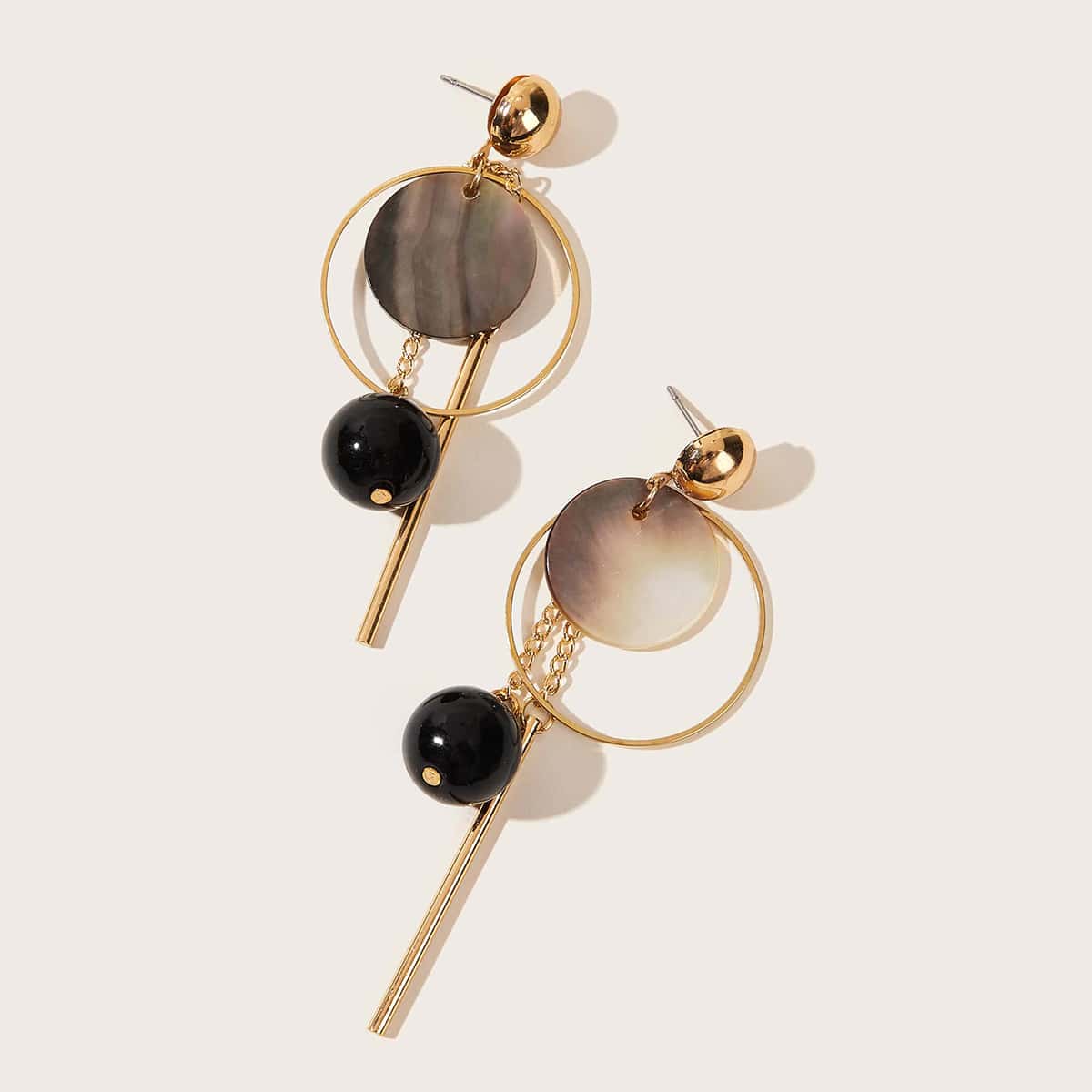 

Disc & Bar Drop Earrings, Multicolor