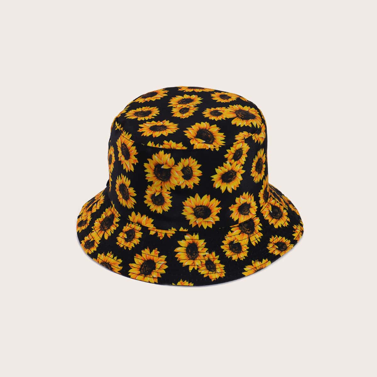 

Sunflower Print Bucket Hat, Multicolor