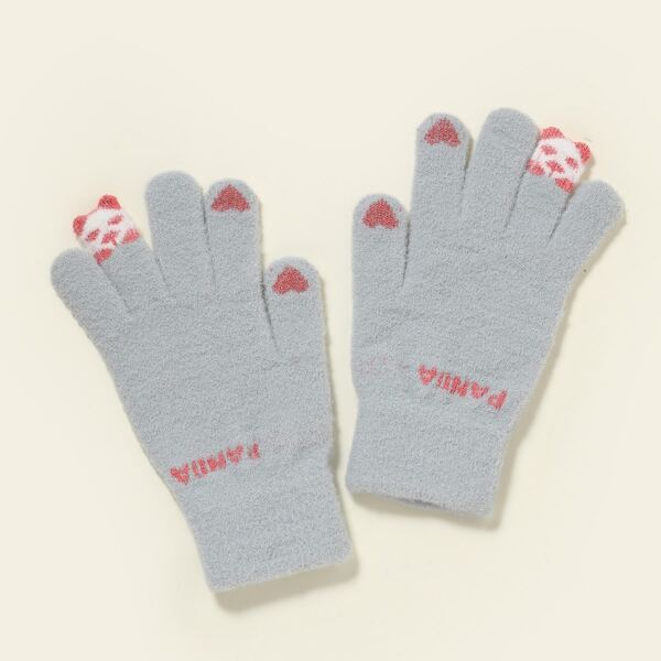 

Cartoon Graphic Gloves, Grey