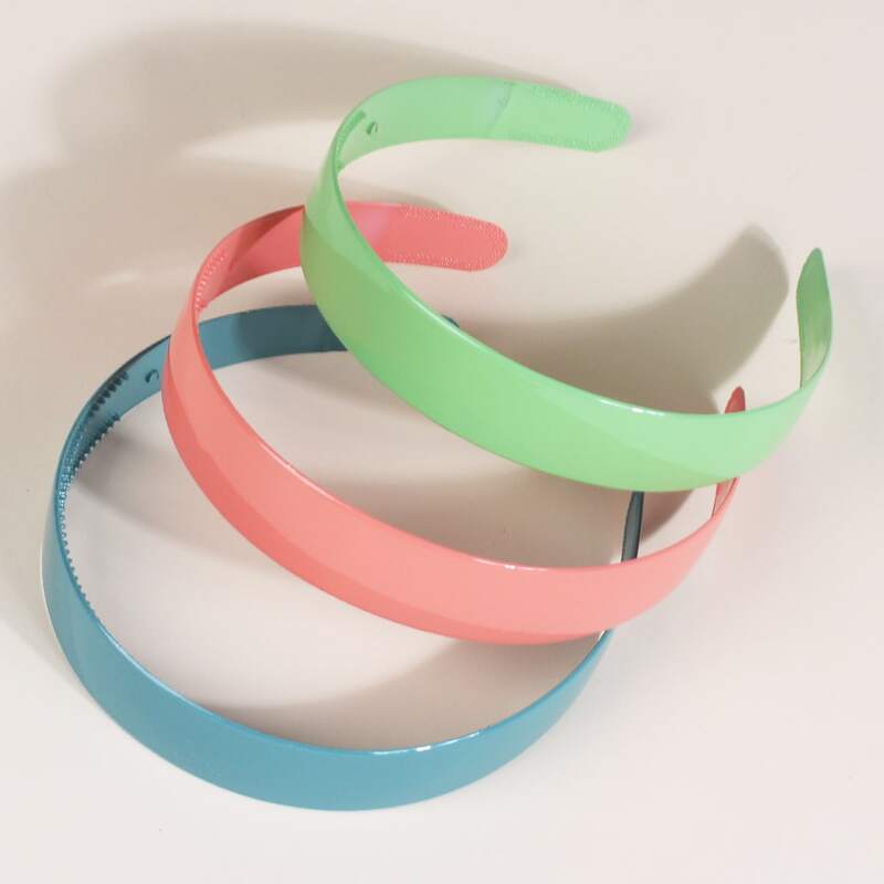

3pcs Solid Wide Headband, Multicolor