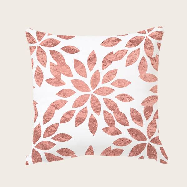 

Graphic Print Cushion Cover Without Filler, Rose gold