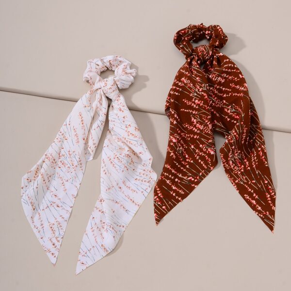 

2pcs Knot Hair Tie, Multicolor