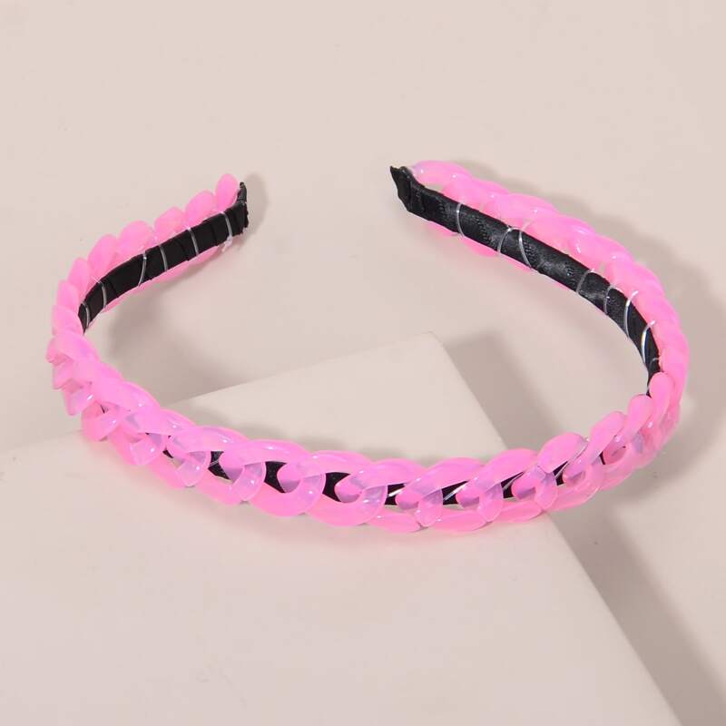 

Acrylic Chain Decor Hair Hoop, Hot pink