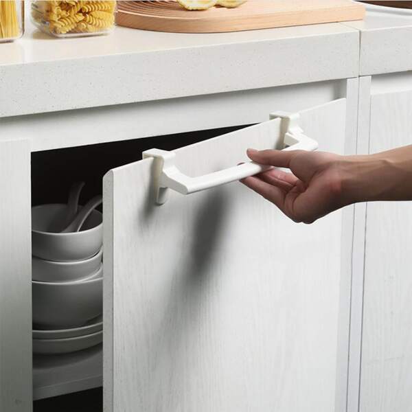 

1pc Kitchen Rag Hanging Rack, White