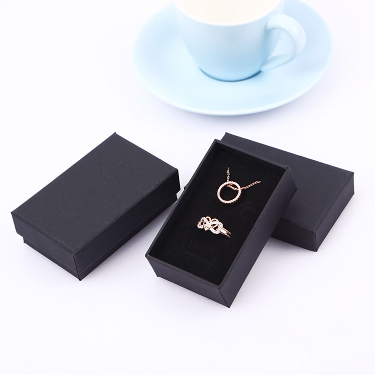 

1pc Jewelry Storage Box, Black
