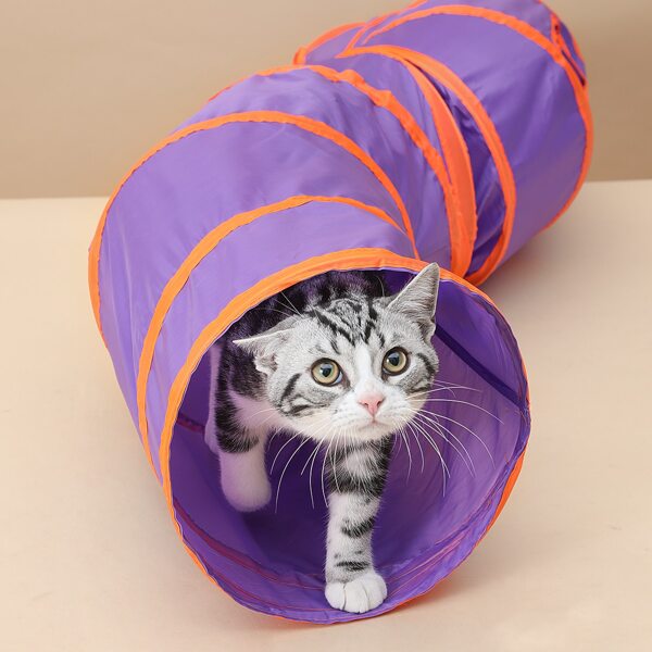 

Colorblock Cat Tunnel Toy, Purple
