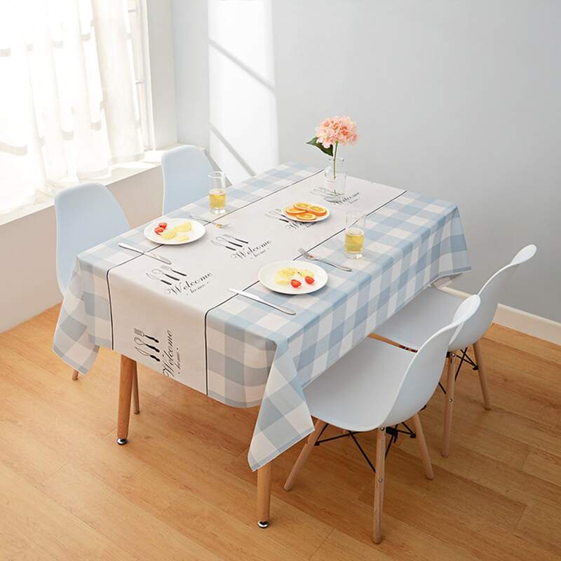 

Plaid Pattern Waterproof Tablecloth, Multicolor