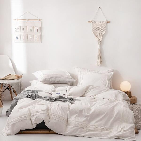 

Solid Color Bedding Set Without Filler, White