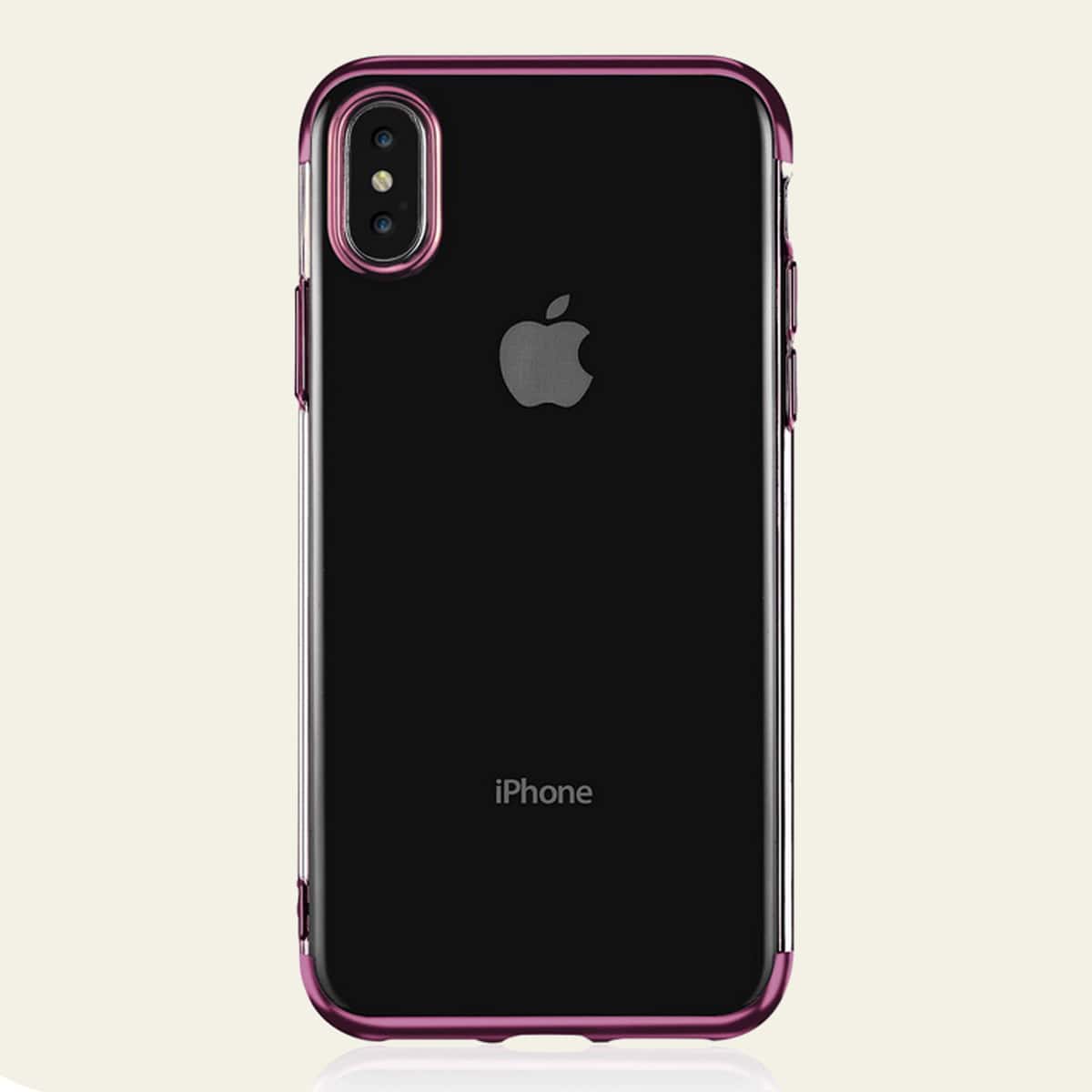 

Three-stage Electroplating Clear Phone Case, Purple