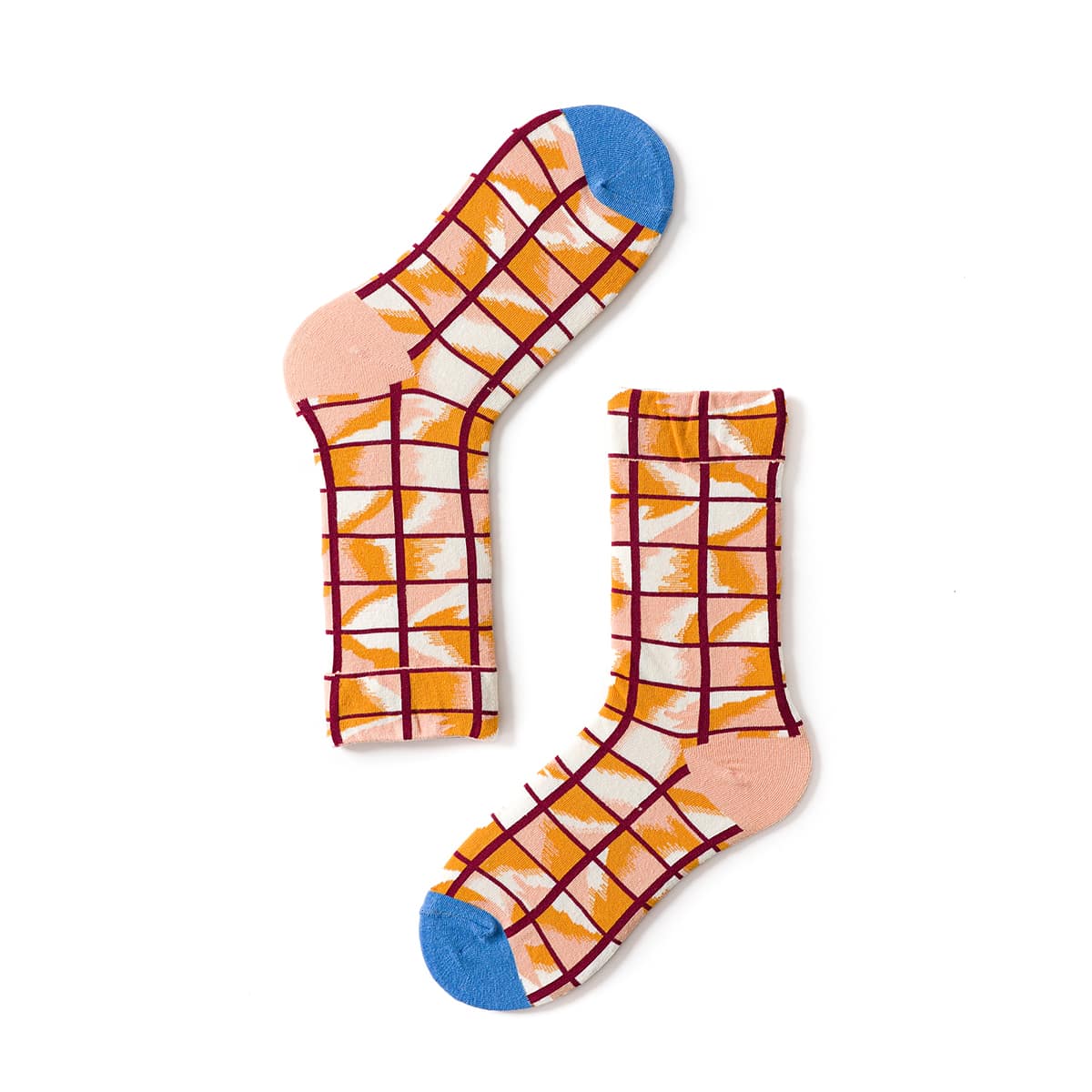 

Guys 1pair Plaid Crew Socks, Multicolor