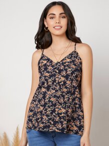 SHEIN Maternity Floral Print Cami Top - Multicolor - View 1