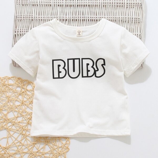 

Toddler Boys Letter Graphic Tee, White