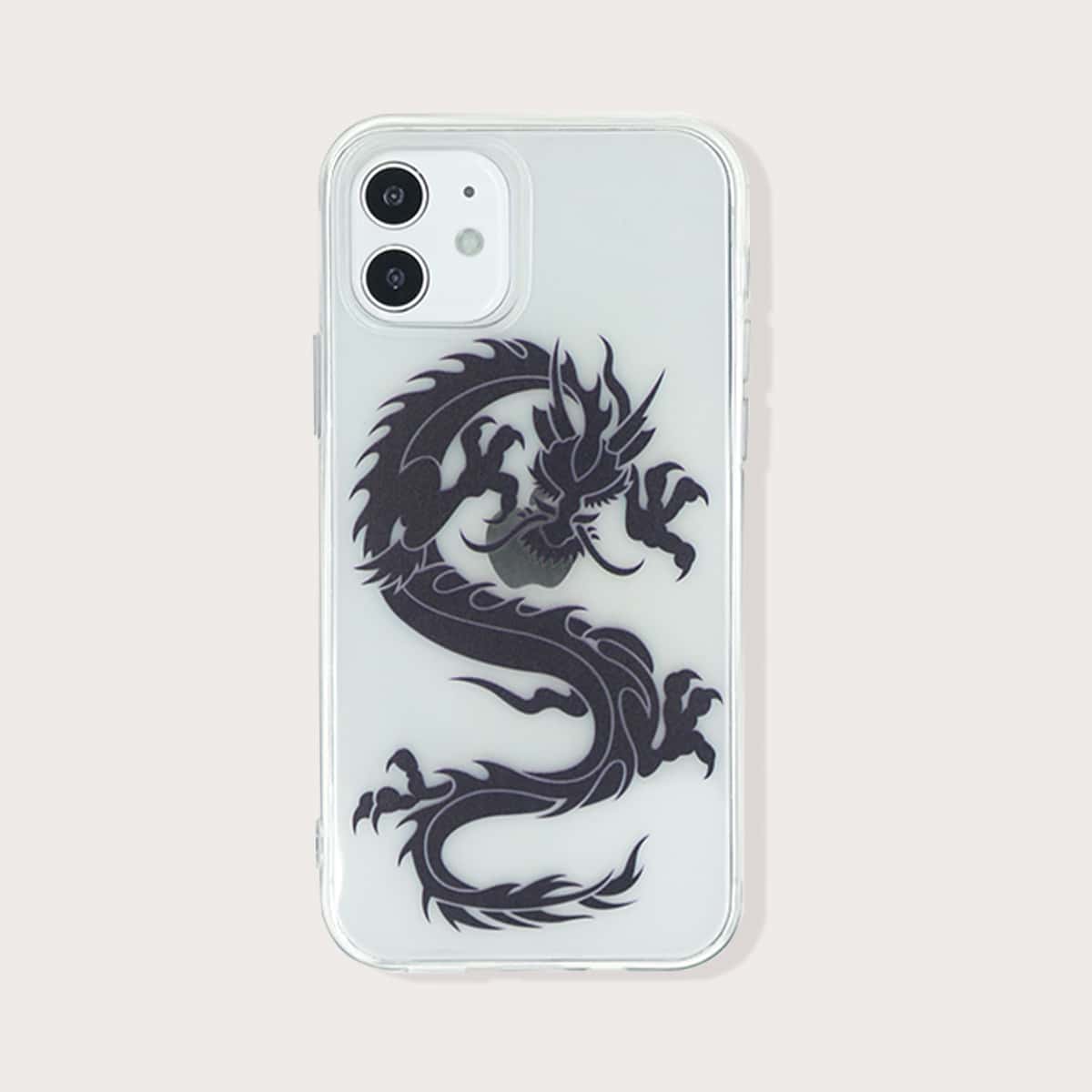 

Dragon Print iPhone Case, Black