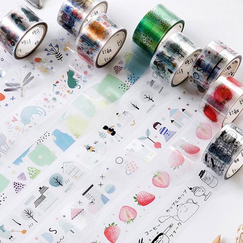 

1roll Mixed Pattern Random Decorative Tape, Multicolor