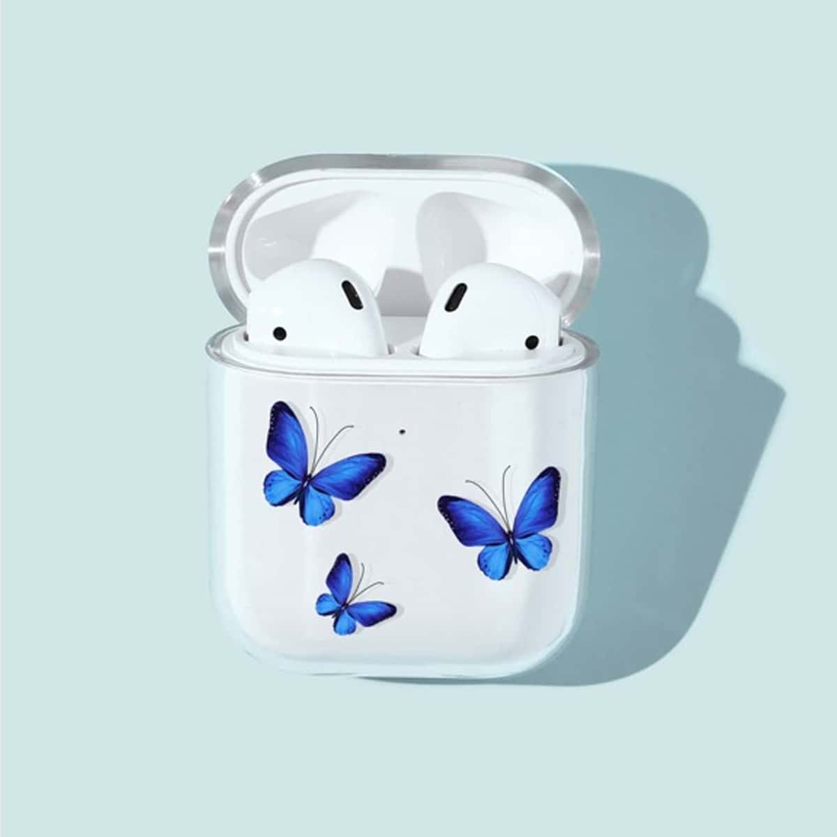 

Butterfly Print AirPods Case, White