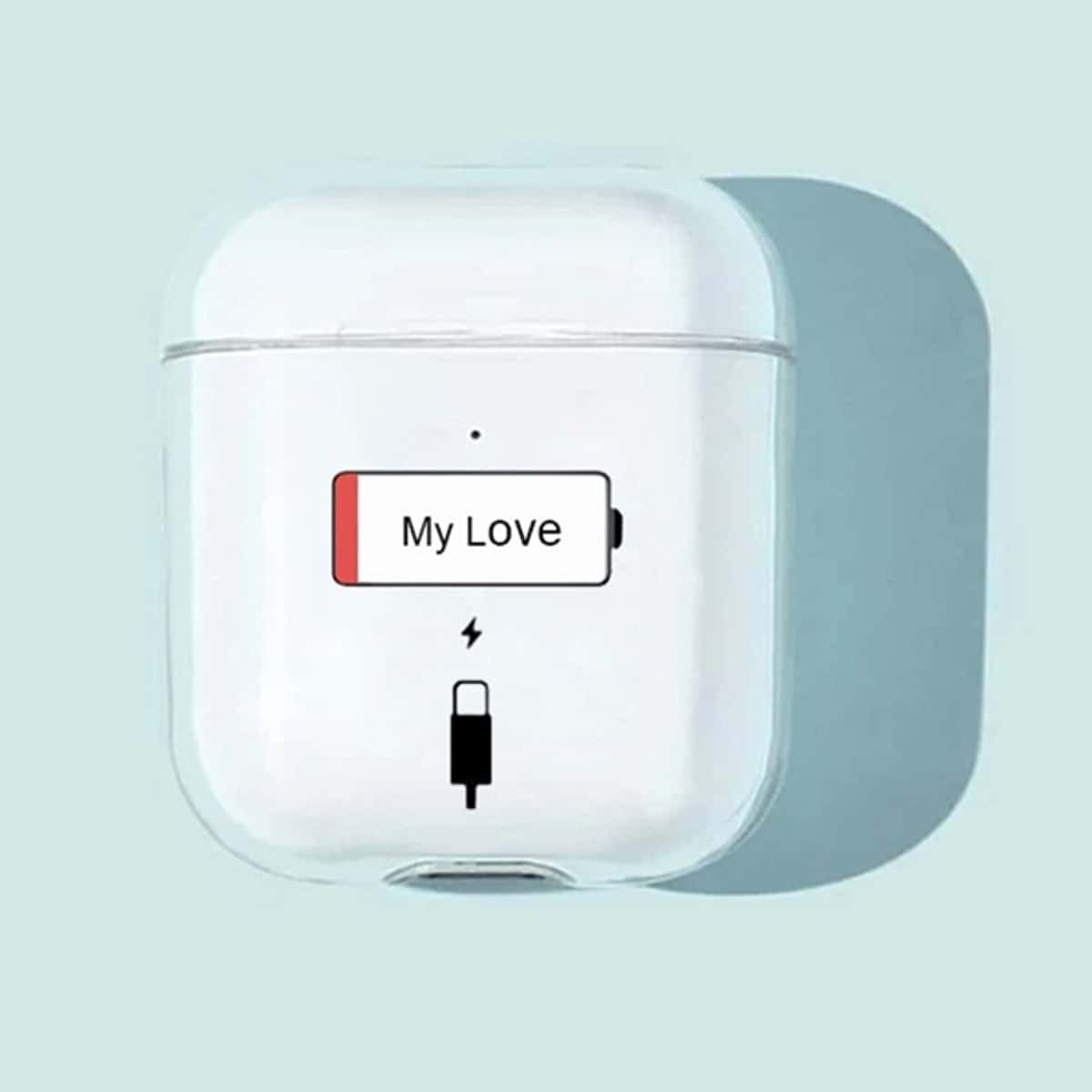 

Graphic Print AirPods Case, White
