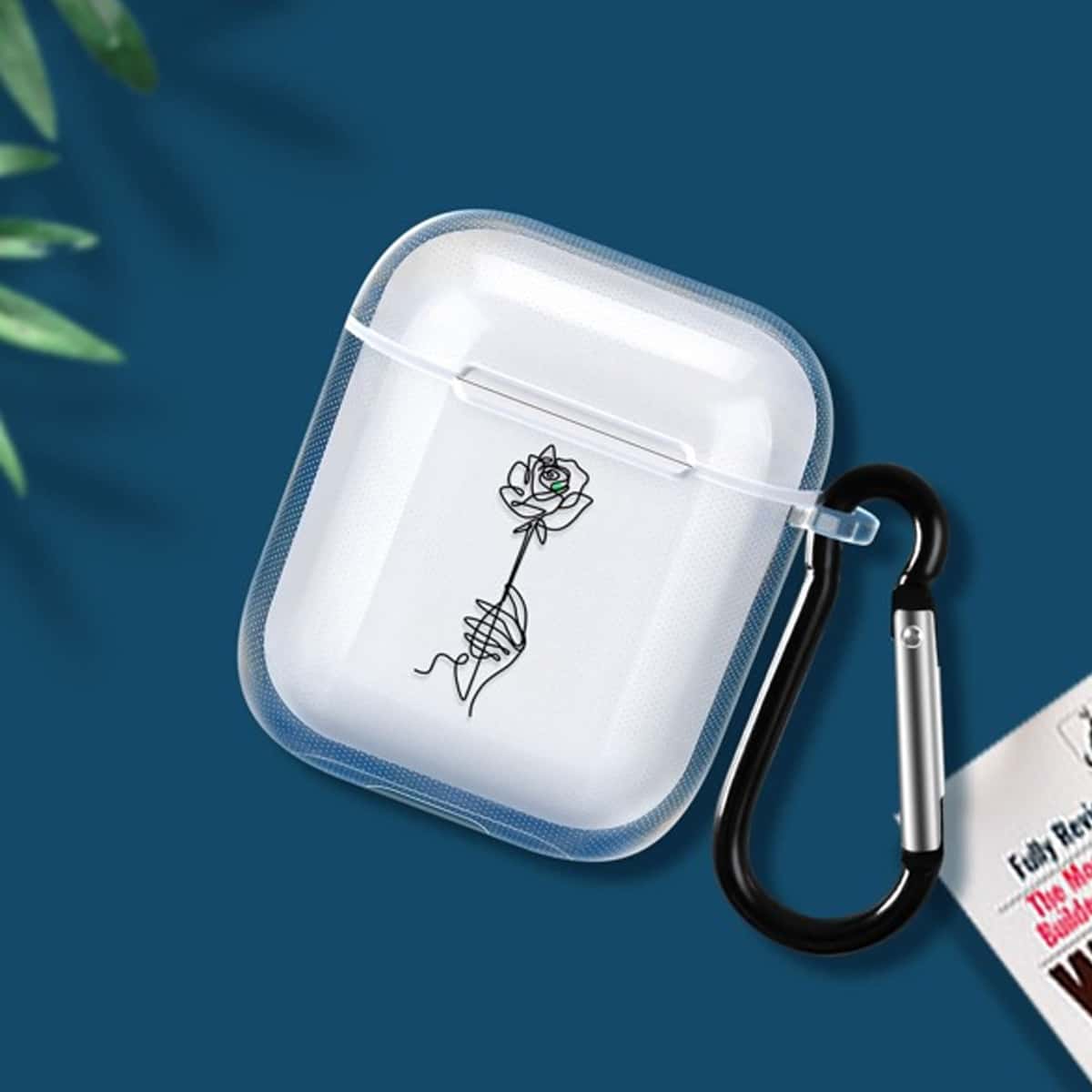 

Flower Print AirPods Case, White