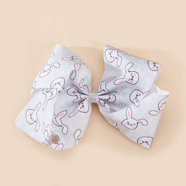 

Toddler Girls Bow Hair Clip, Black and white