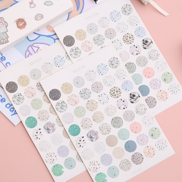 

3sheets Graphic Print Sticker, Multicolor