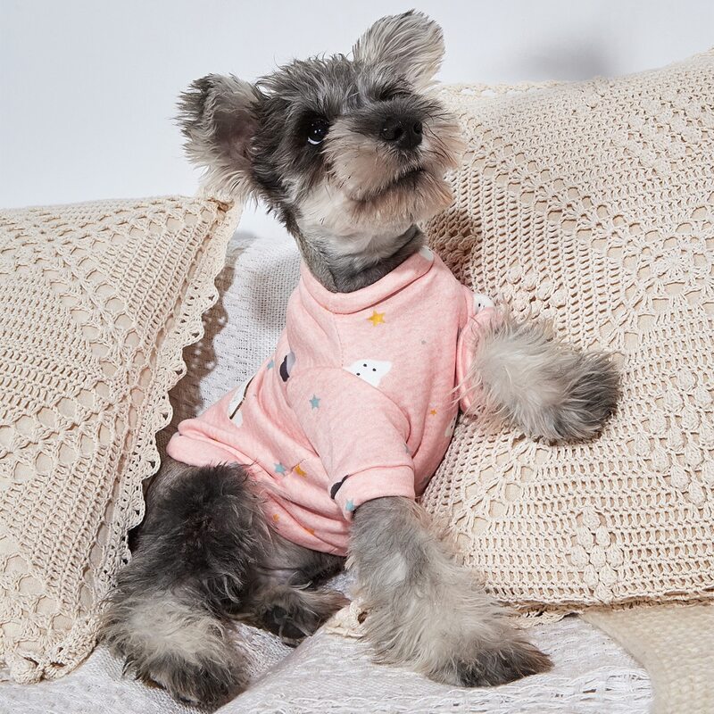 

Cloud & Star Print Pet Sweatshirt, Baby pink
