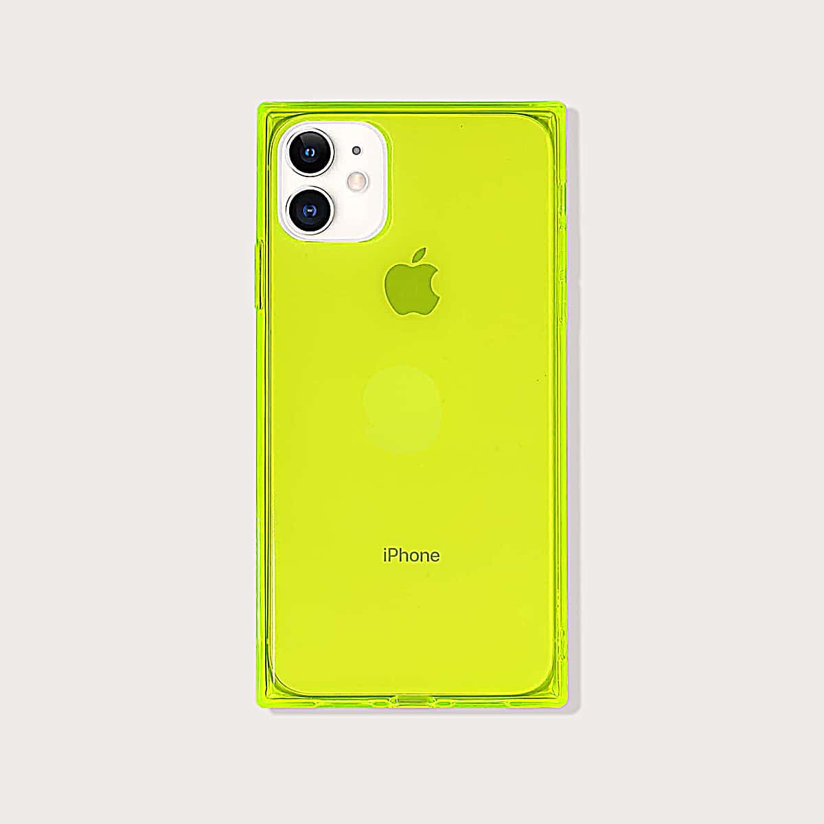

Clear Square iPhone Case, Green