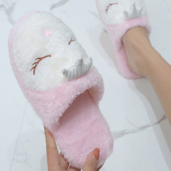 

Cartoon Design Fluffy Slippers, Pink