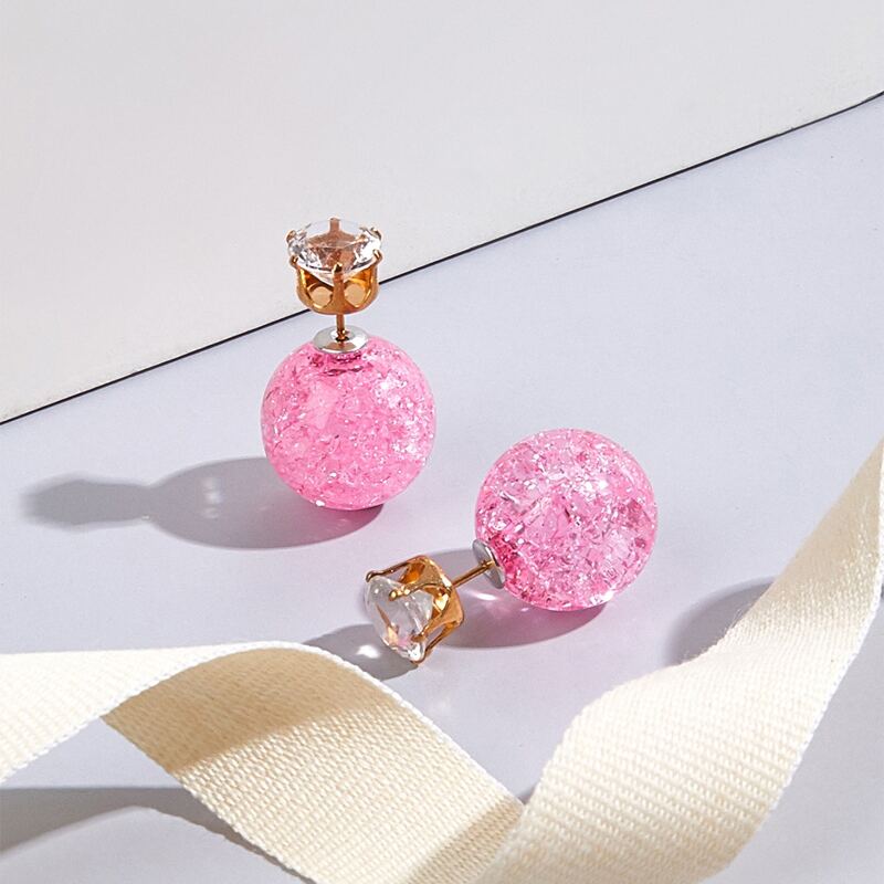 

Crystal Ball Ear Jacket, Pink