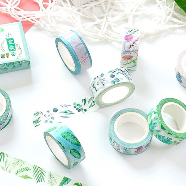 

1roll Plant Print Random DIY Tape, Multicolor