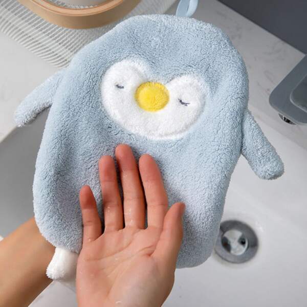 

Cartoon Penguin Hand Towel, Blue