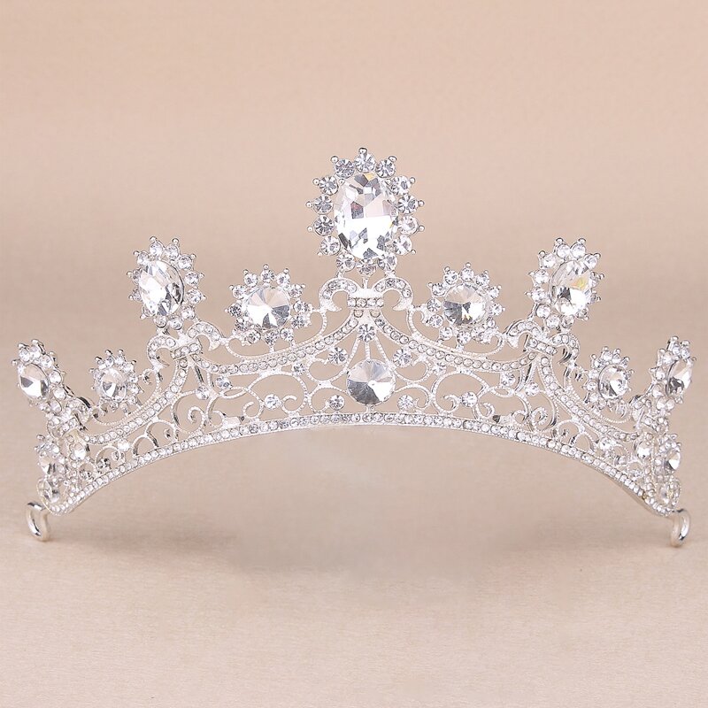 

Crown Design Rhinestone Hair Accessory, White