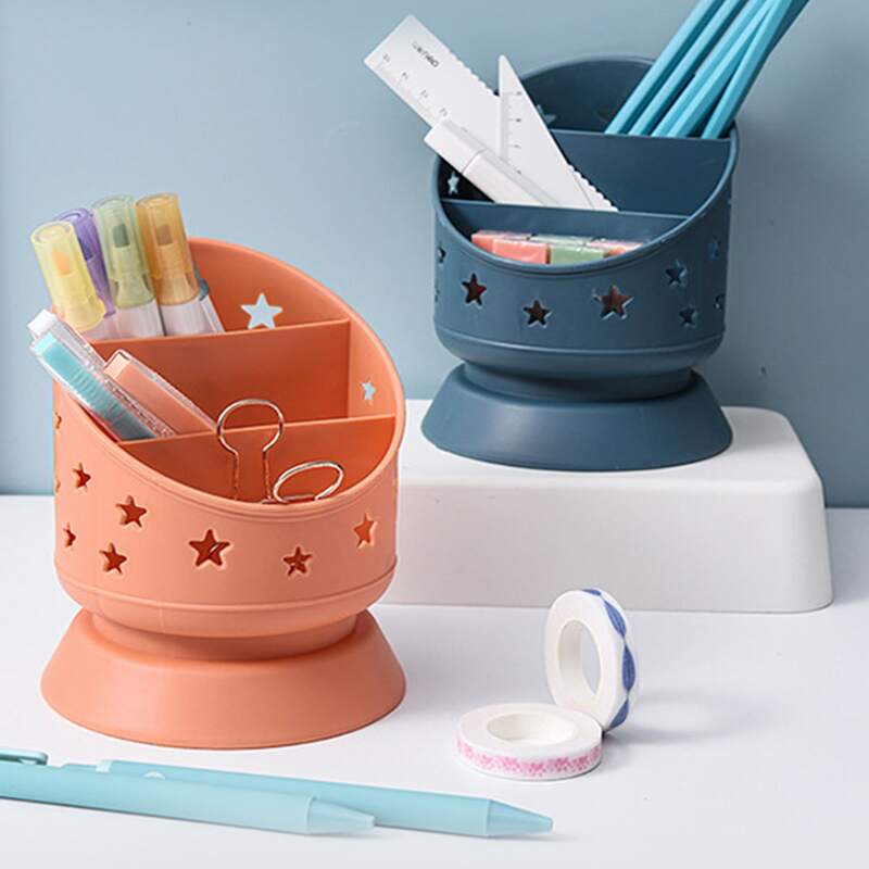 

1pc Random 3 Grid Pen Holder, Multicolor