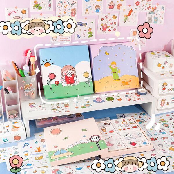 

100pcs Cartoon Graphic Random Sticker, Multicolor