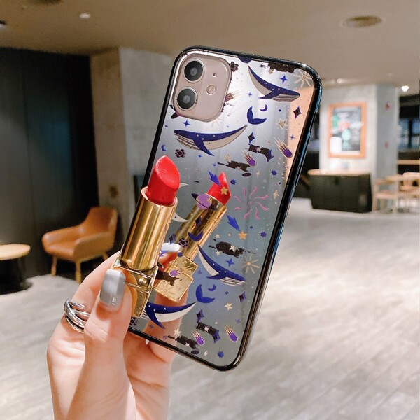 

Cartoon Whale Mirror iPhone Case, Multicolor