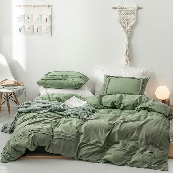 

Solid Color Bedding Set Without Filler, Green