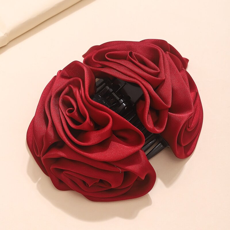 

Large Flower Hair Claw, Red