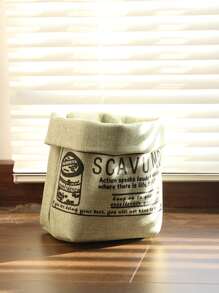 1 Stück Zufälliger Aufbewahrungskorbe mit Buchstaben Grafik - Verschiedenfarbig - Übersicht 4