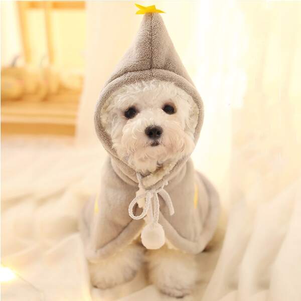 

Star Pattern Hooded Pet Pajamas, Grey