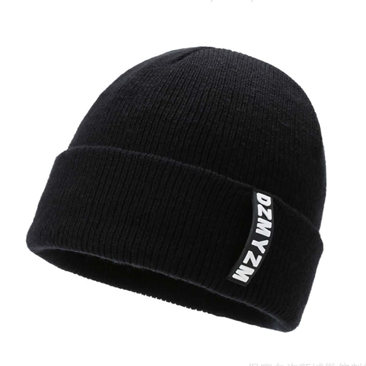 

Guys Letter Beanie, Black