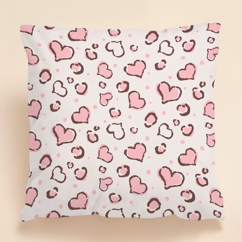 

Valentine's Day Heart Cushion Cover Without Filler, Multicolor