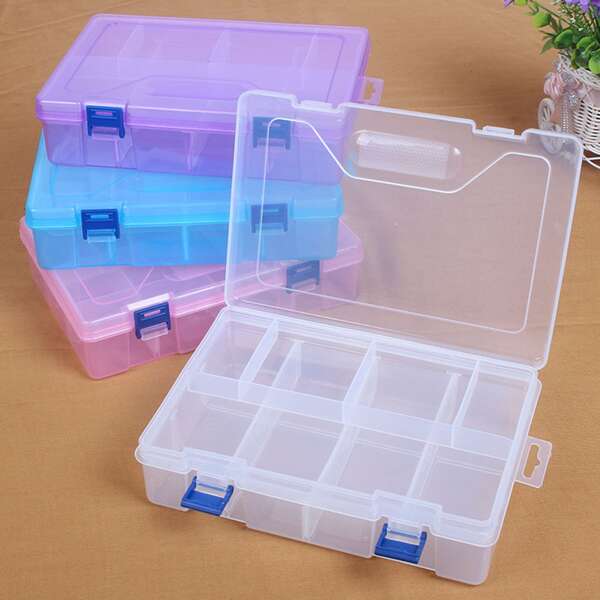 

1pc Double Layer Random Color Jewelry Storage Box, Multicolor