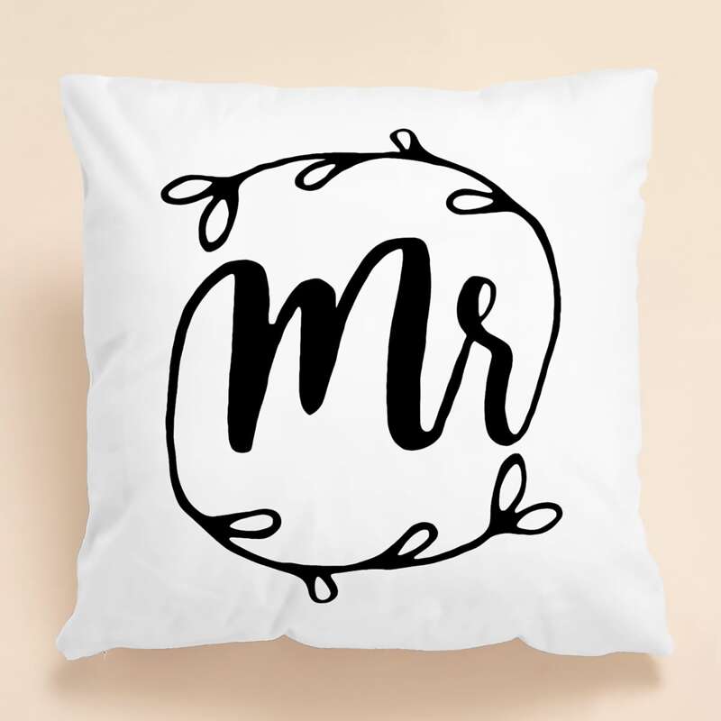 

Valentine's Day MR Cushion Cover Without Filler, White