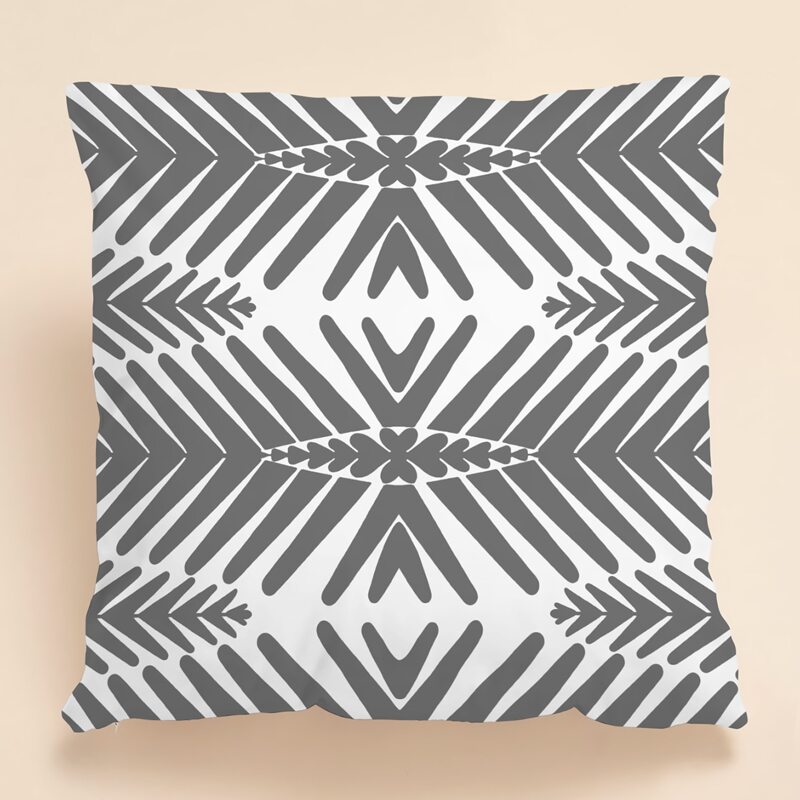 

Geometric Cushion Cover Without Filler, White