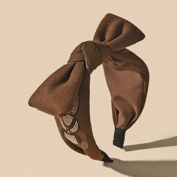 

Bow Knot Decor Hair Hoop, Coffee brown