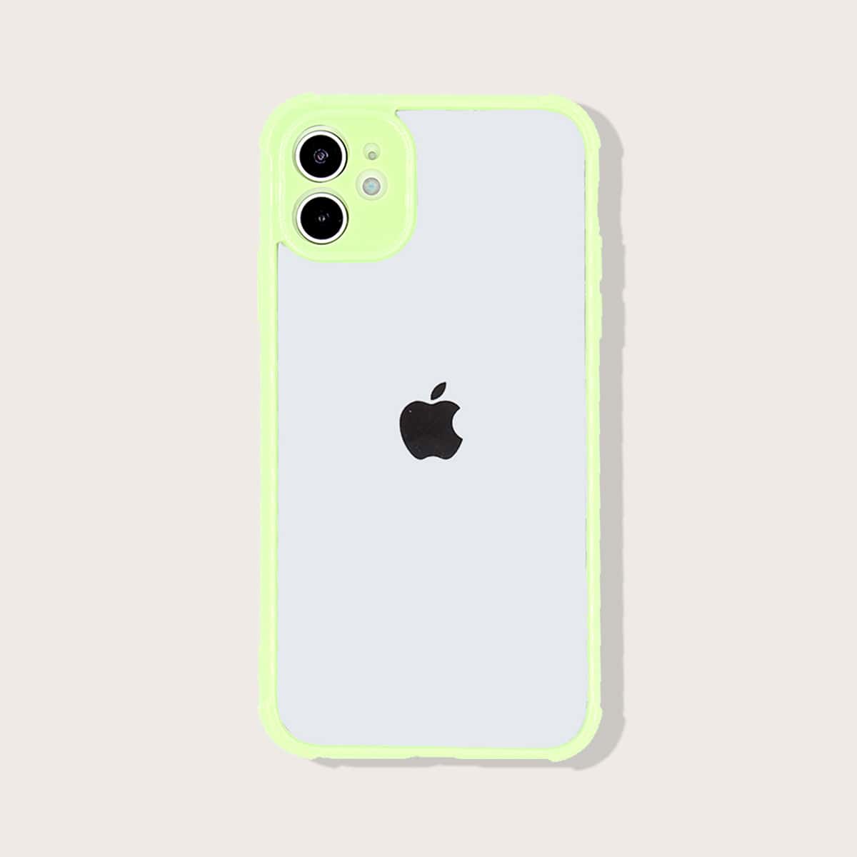 

Contrast Frame Clear iPhone Case, Yellow