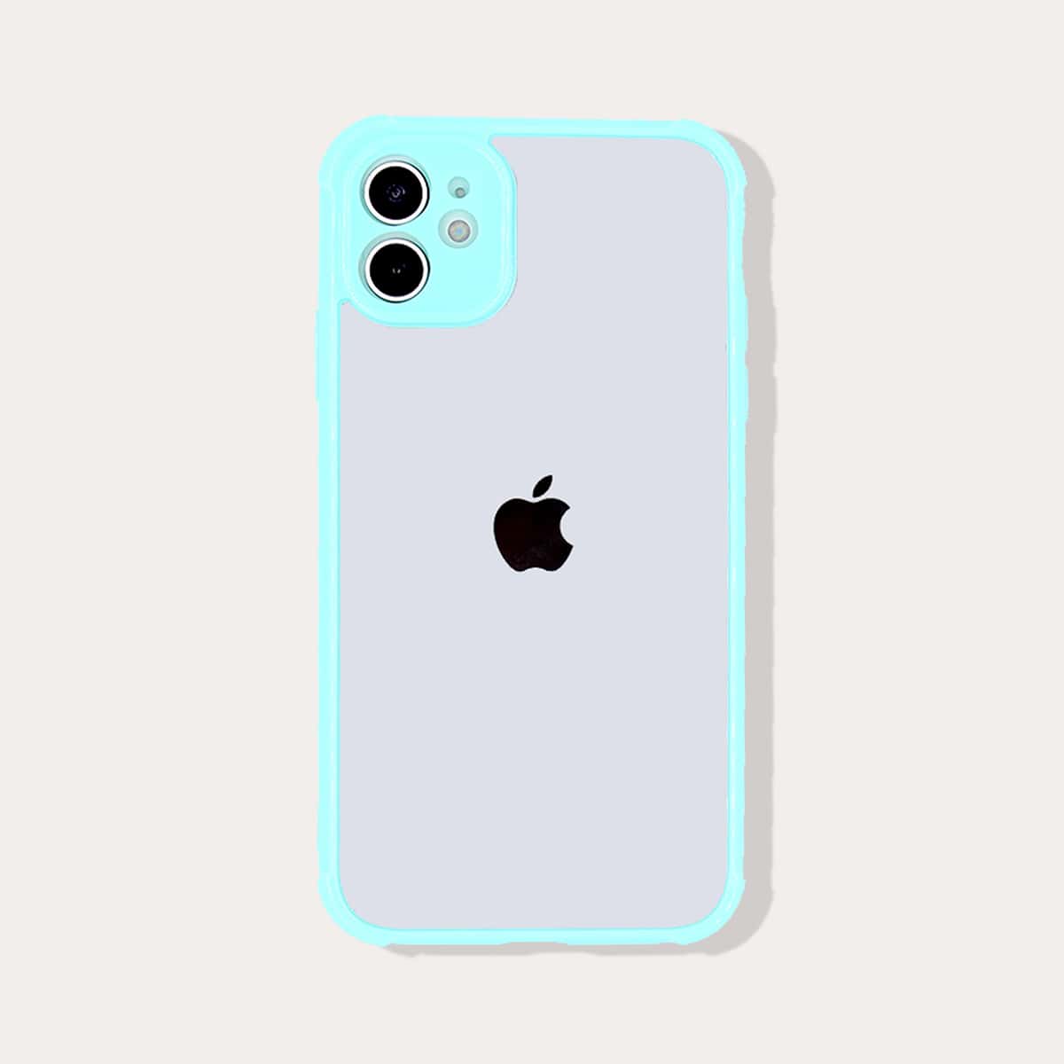 

Contrast Frame Clear iPhone Case, Green
