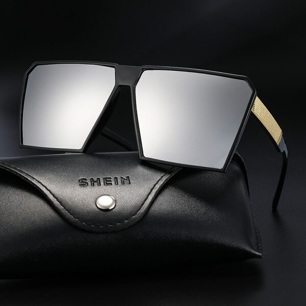 

Men Oversized Frame Sunglasses, Silver